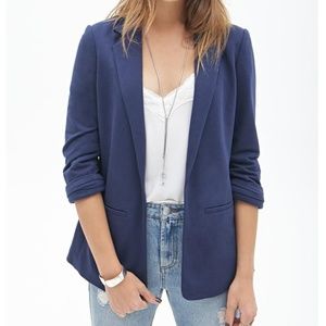 Forever 21 Navy Sweater Blazer